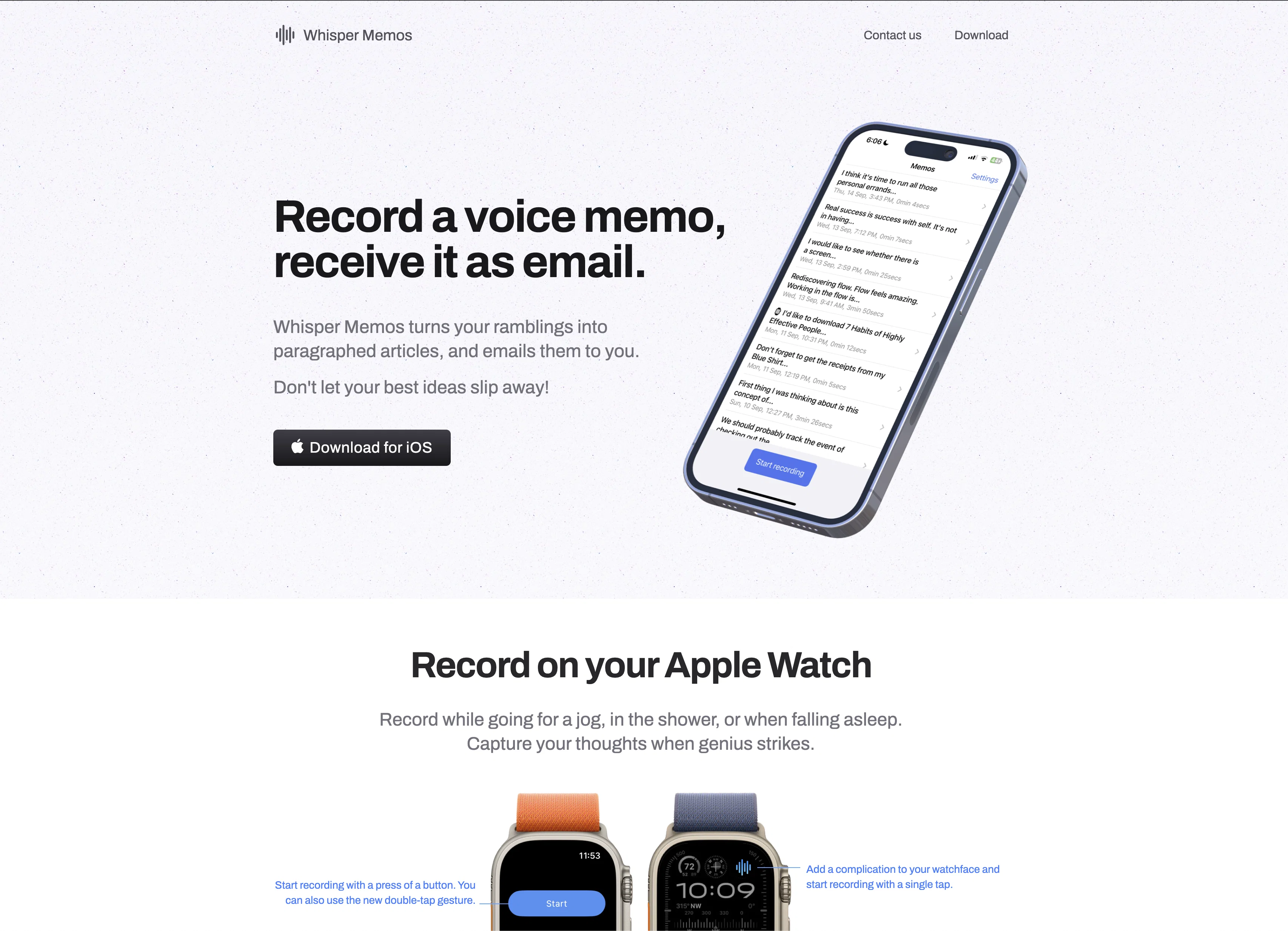 Whisper Memos screenshot