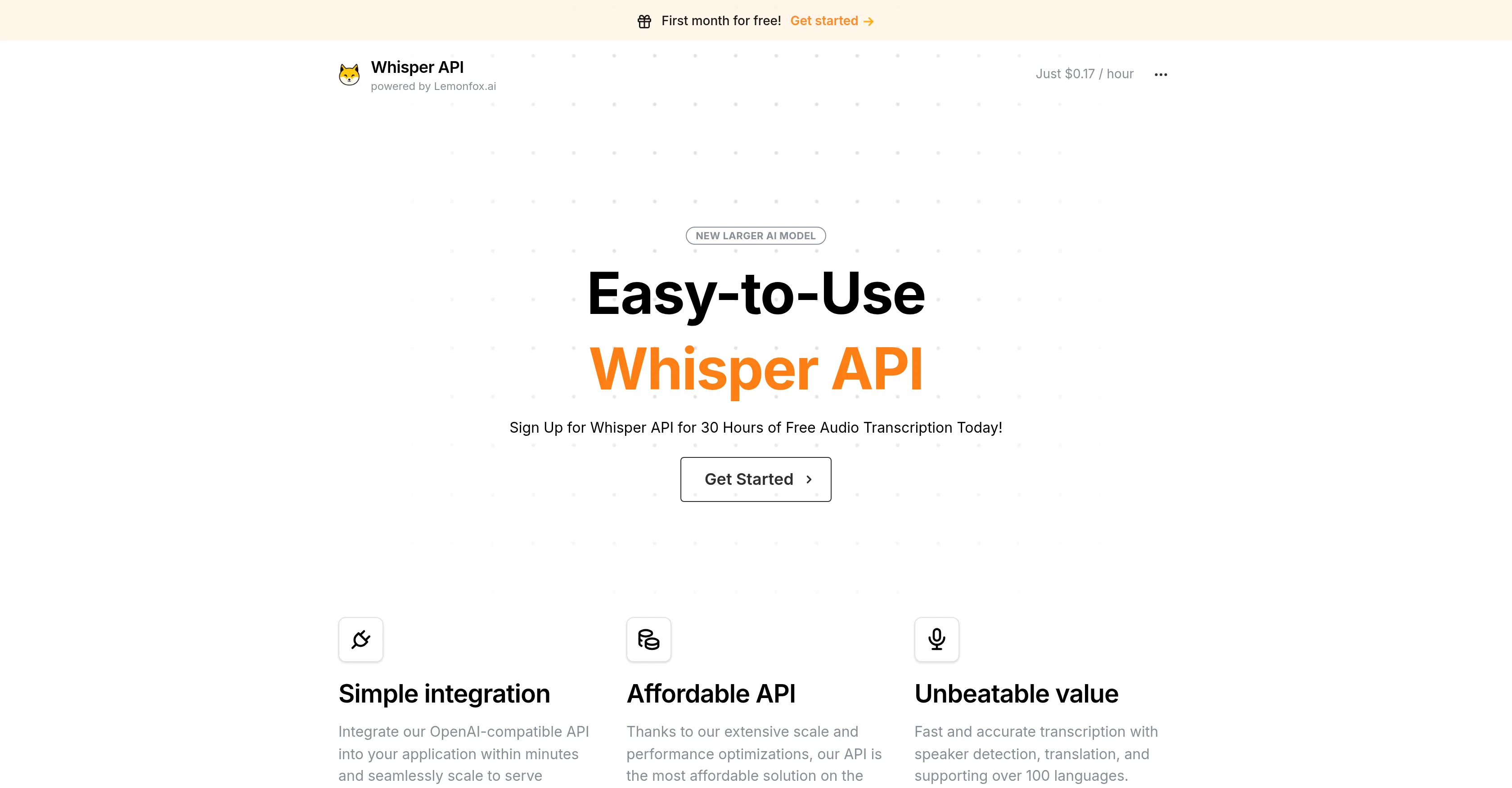 WhisperAPI screenshot