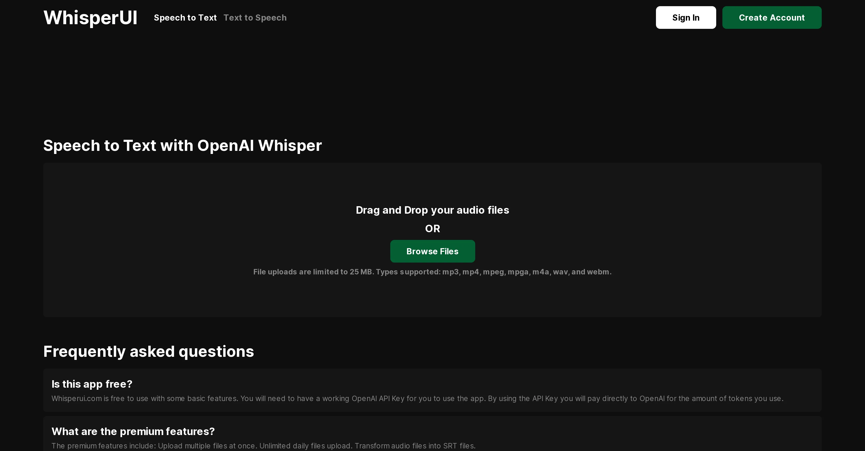 WhisperUI screenshot