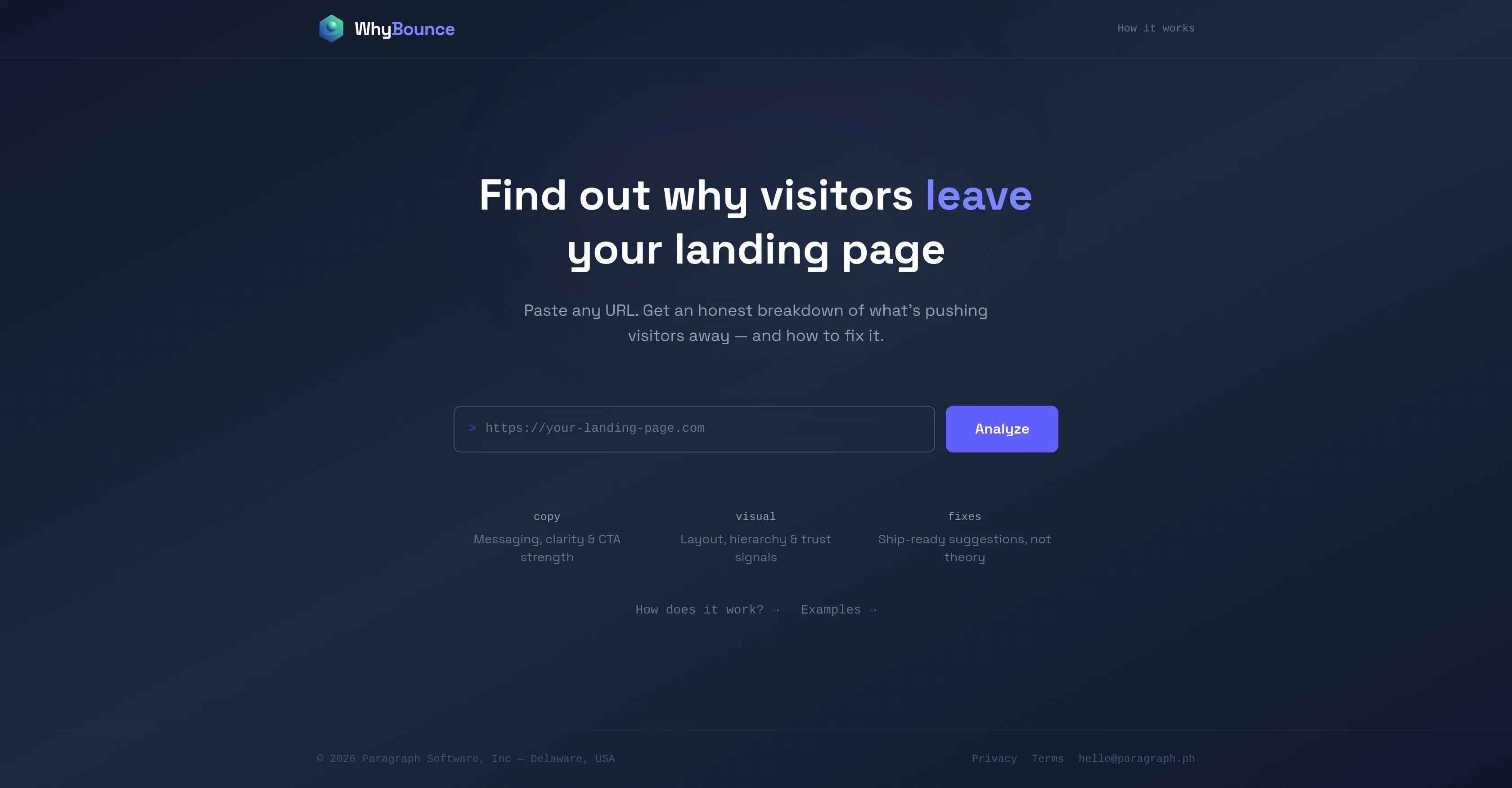WhyBounce screenshot