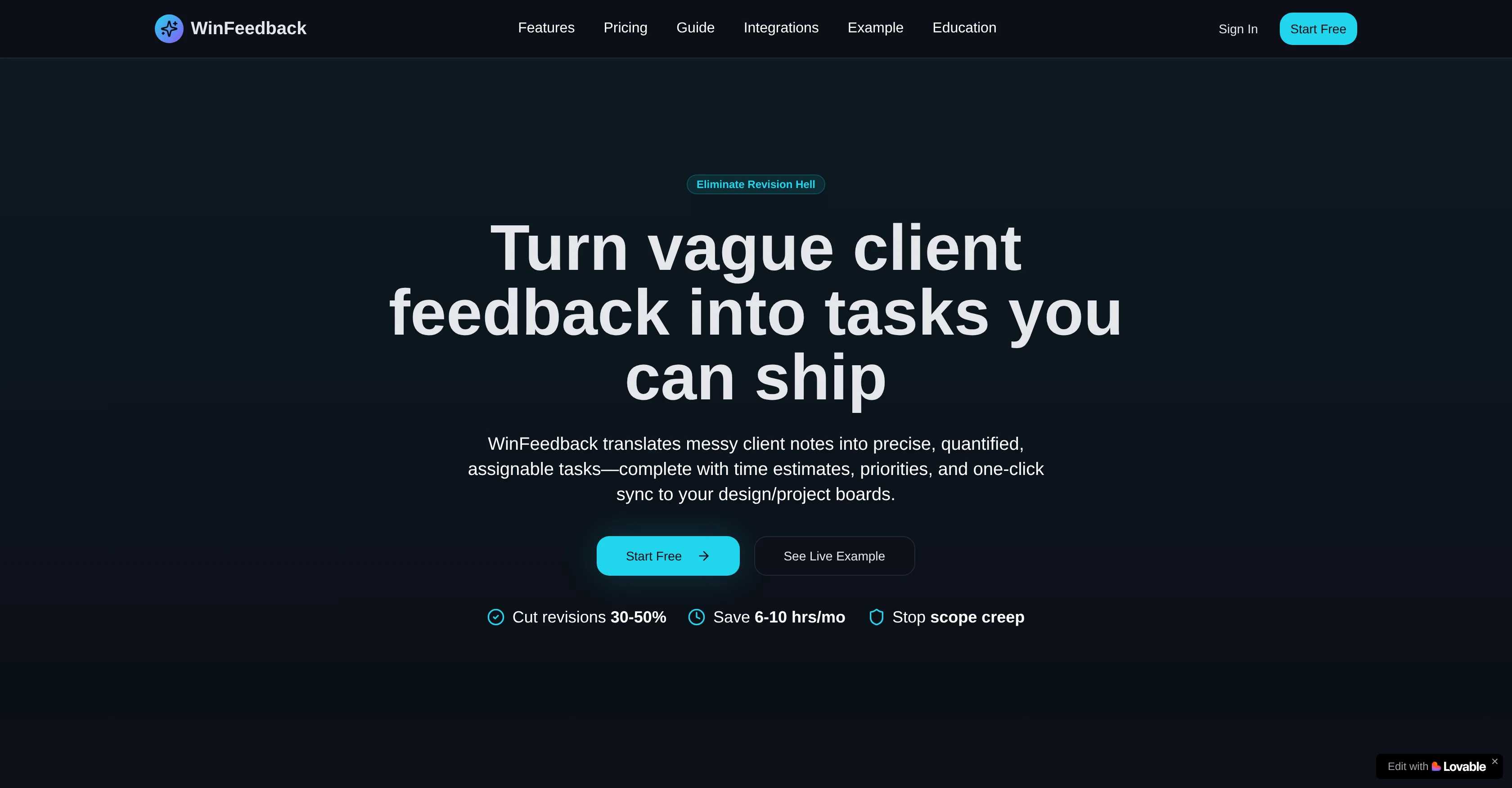 WinFeedback screenshot