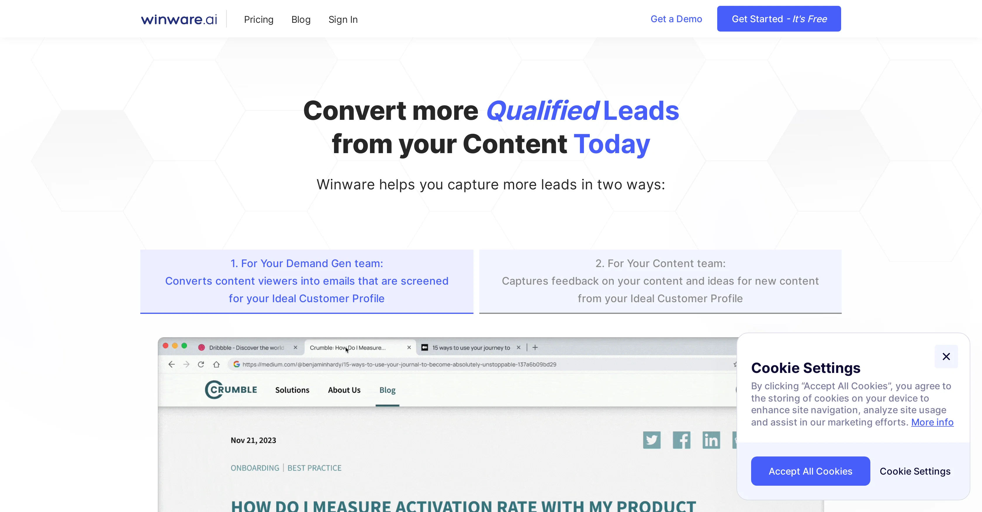 Winware screenshot