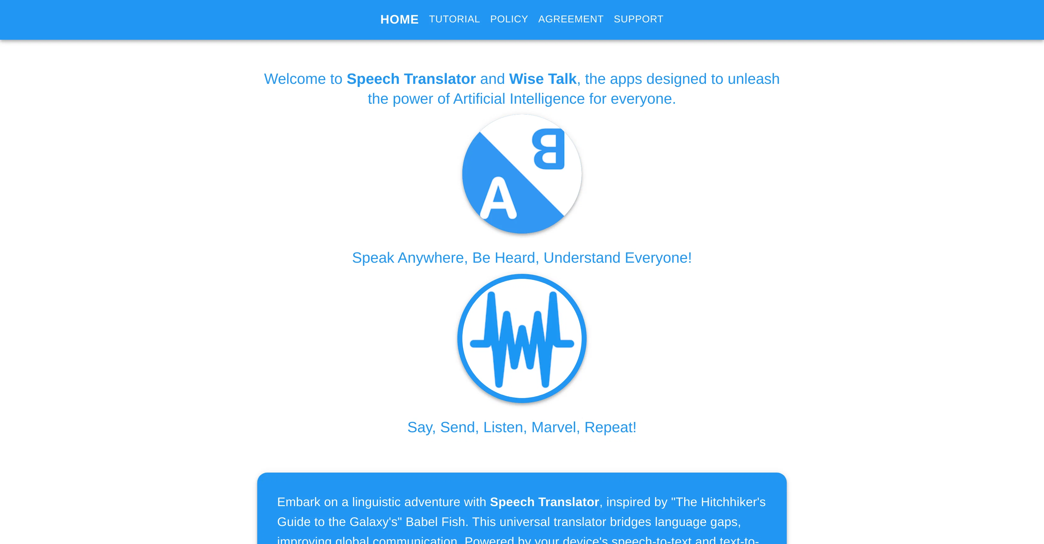 WiseTalk screenshot