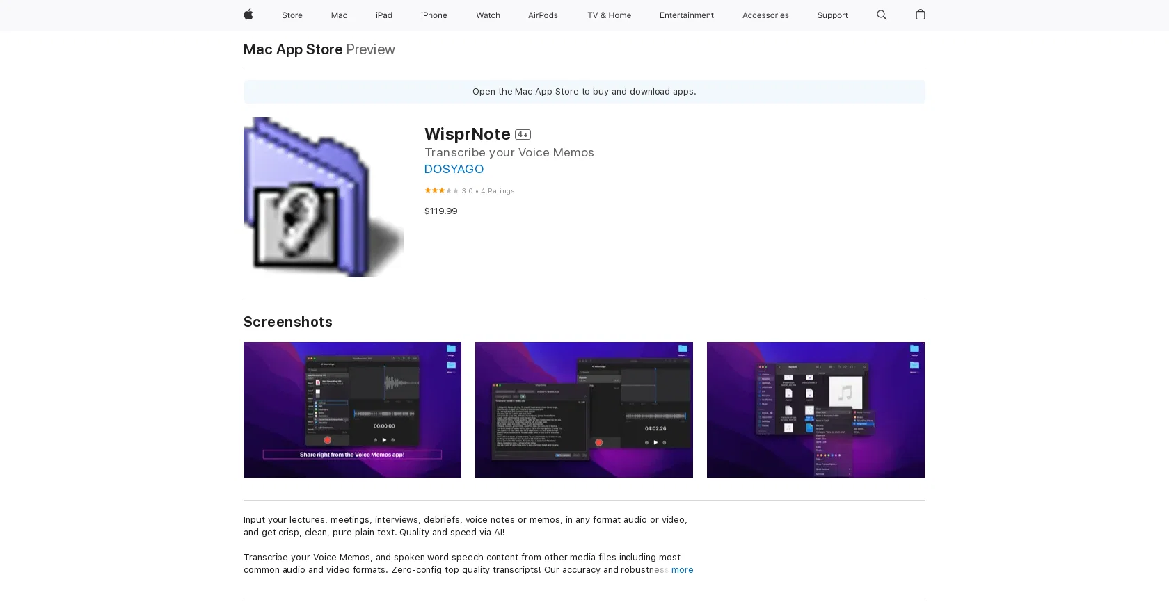 WisprNote screenshot