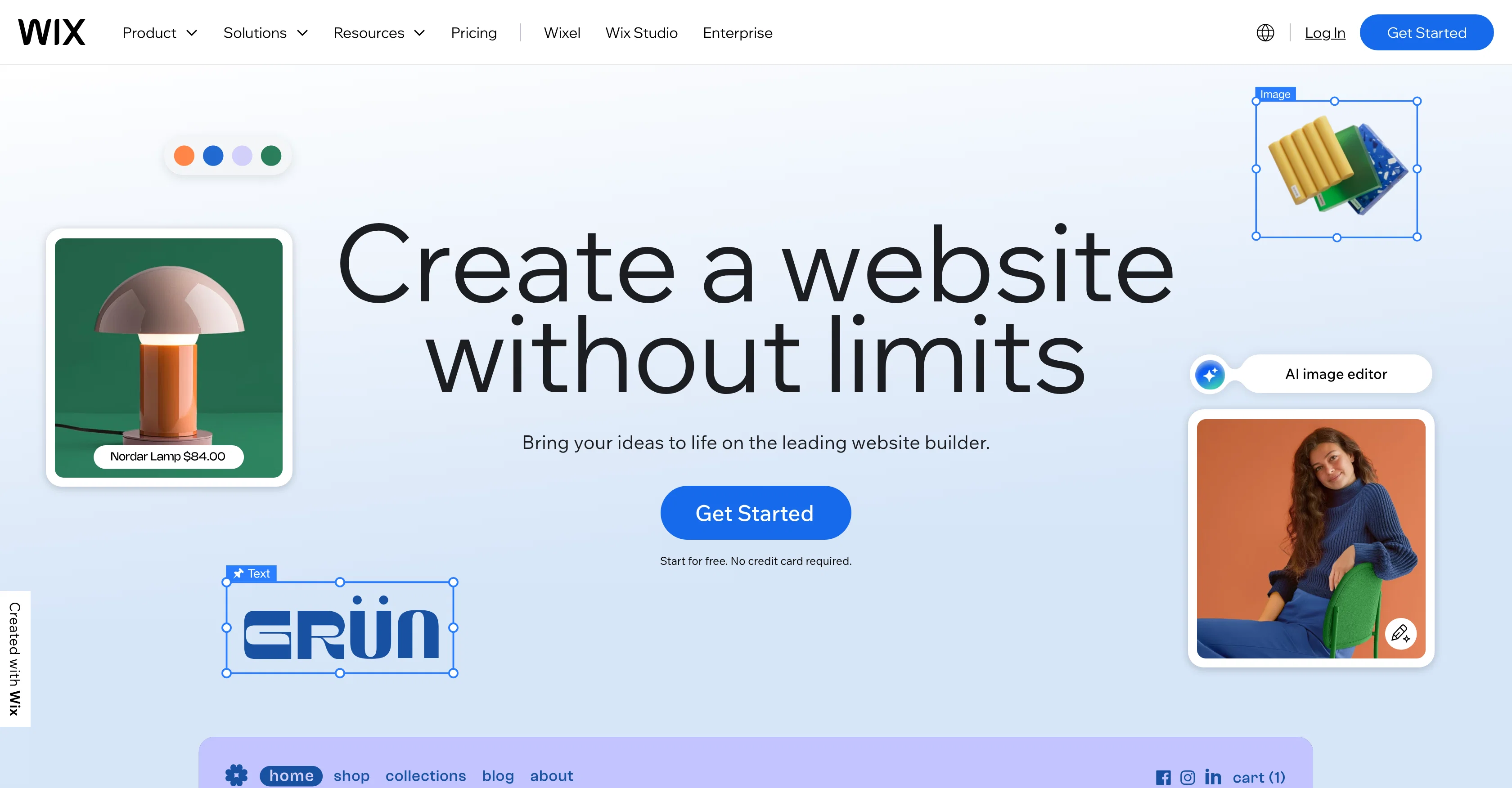 Wix screenshot