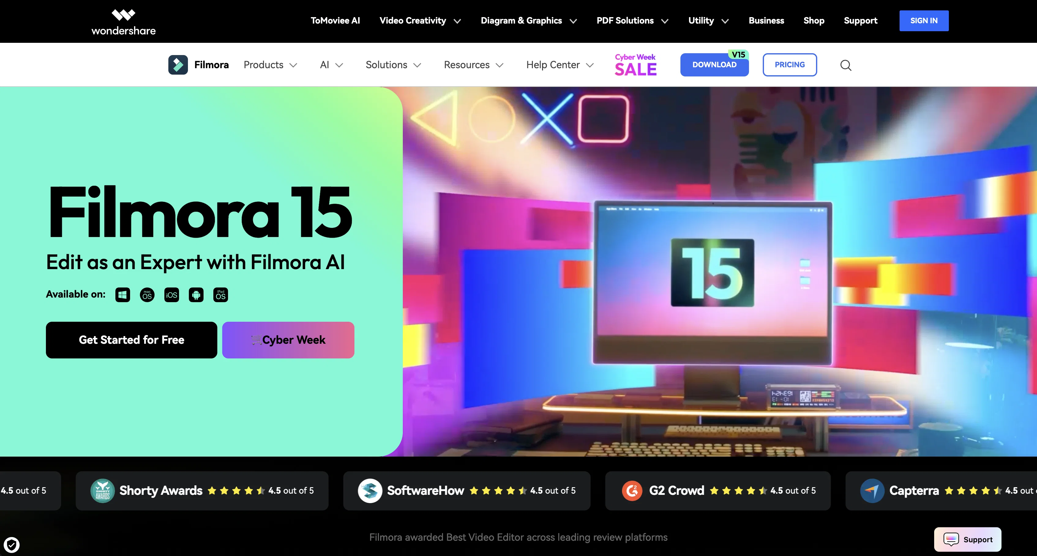 Wondershare Filmorav15 screenshot