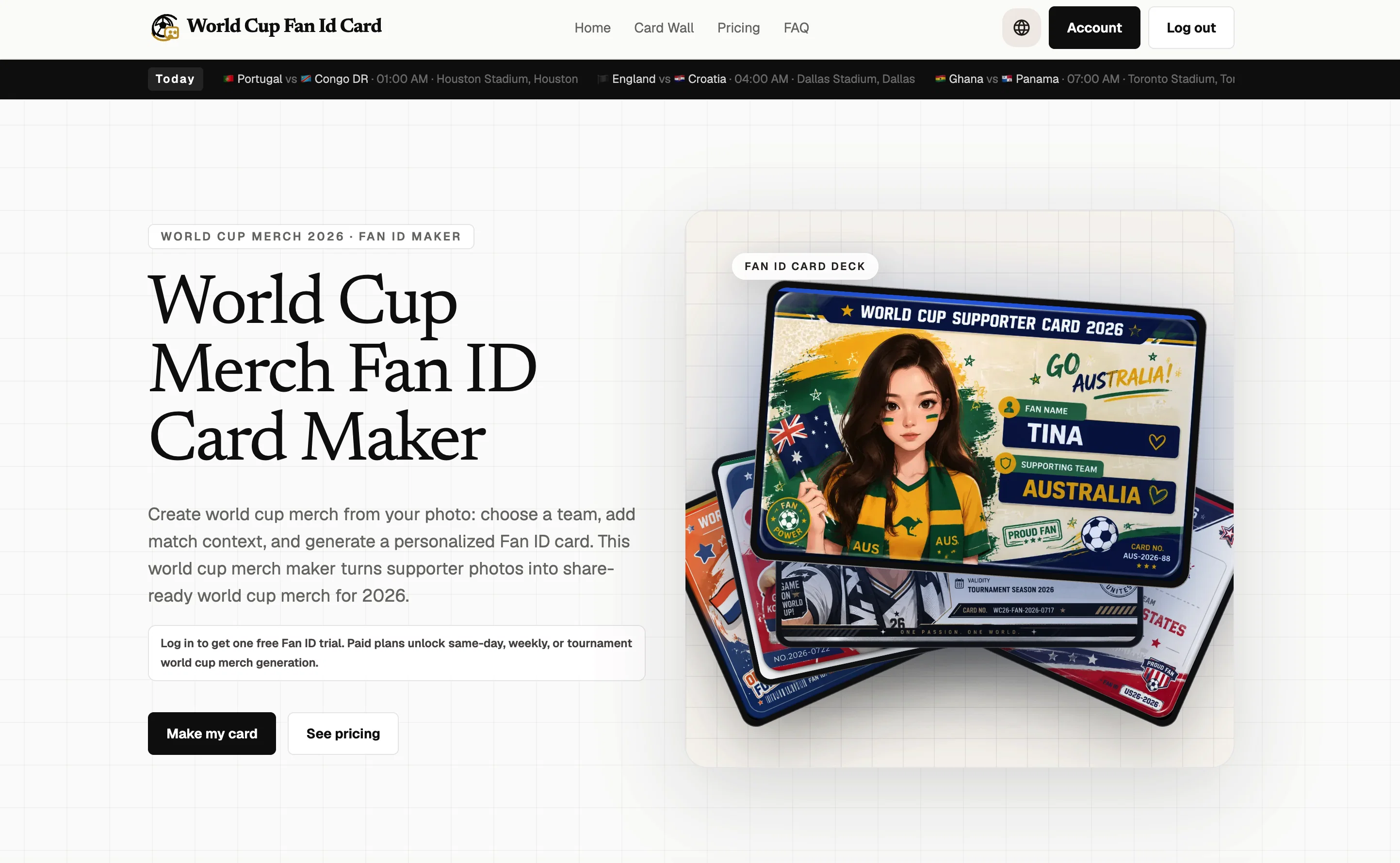 World Cup Merch Fan Id Card screenshot