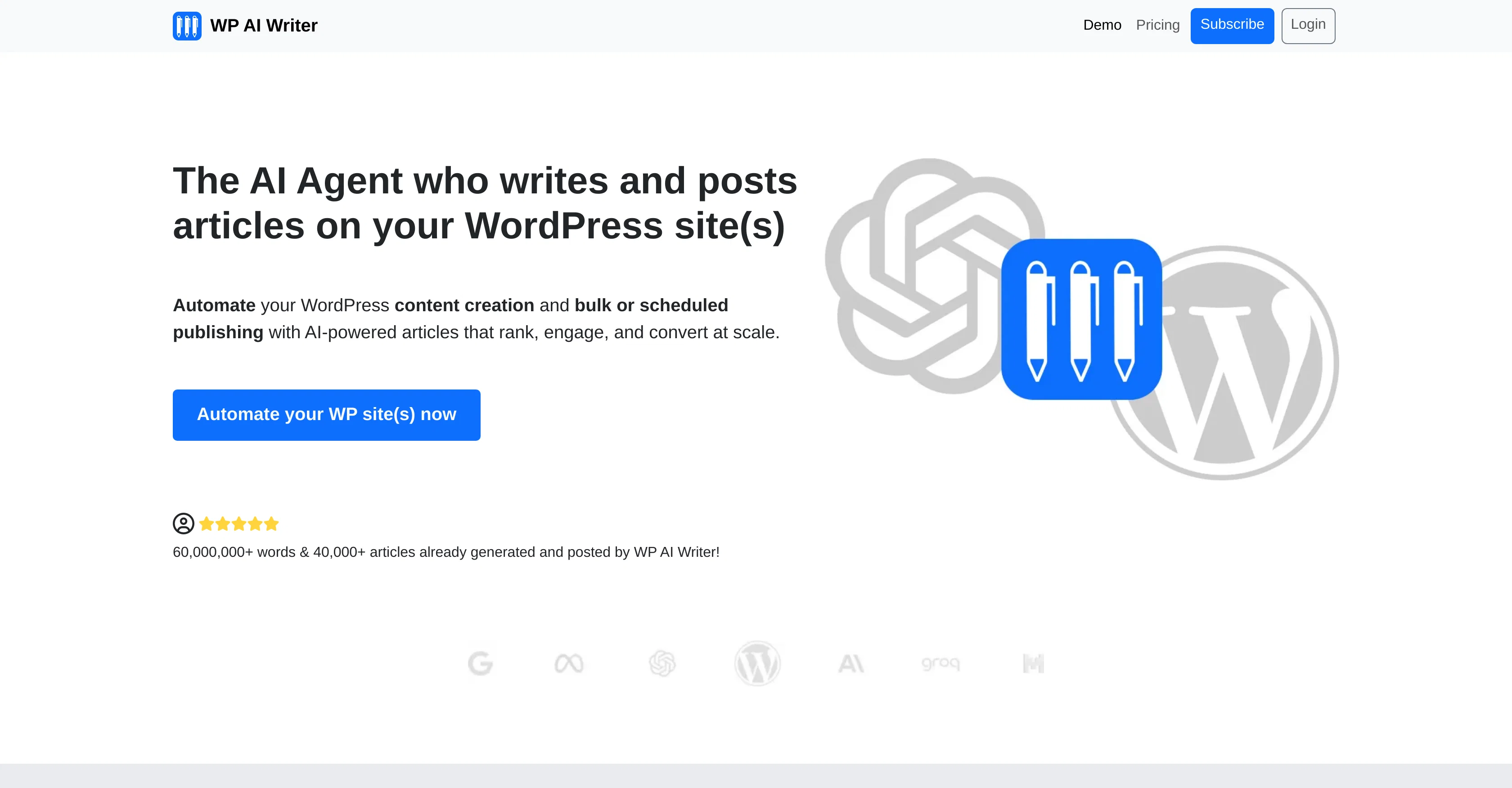 WP AI Writer screenshot