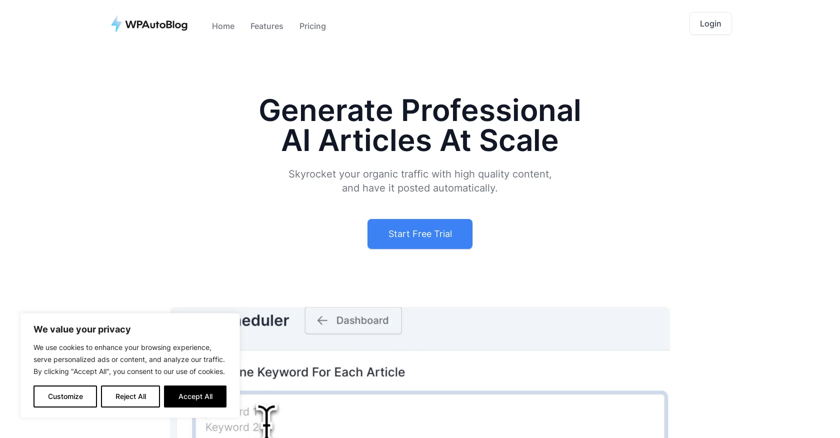 WPAutoBlog screenshot