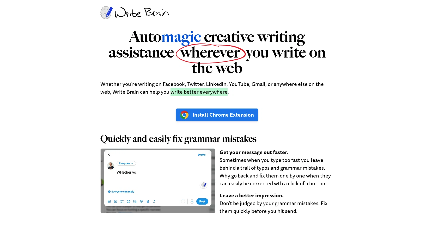 Write Brain screenshot