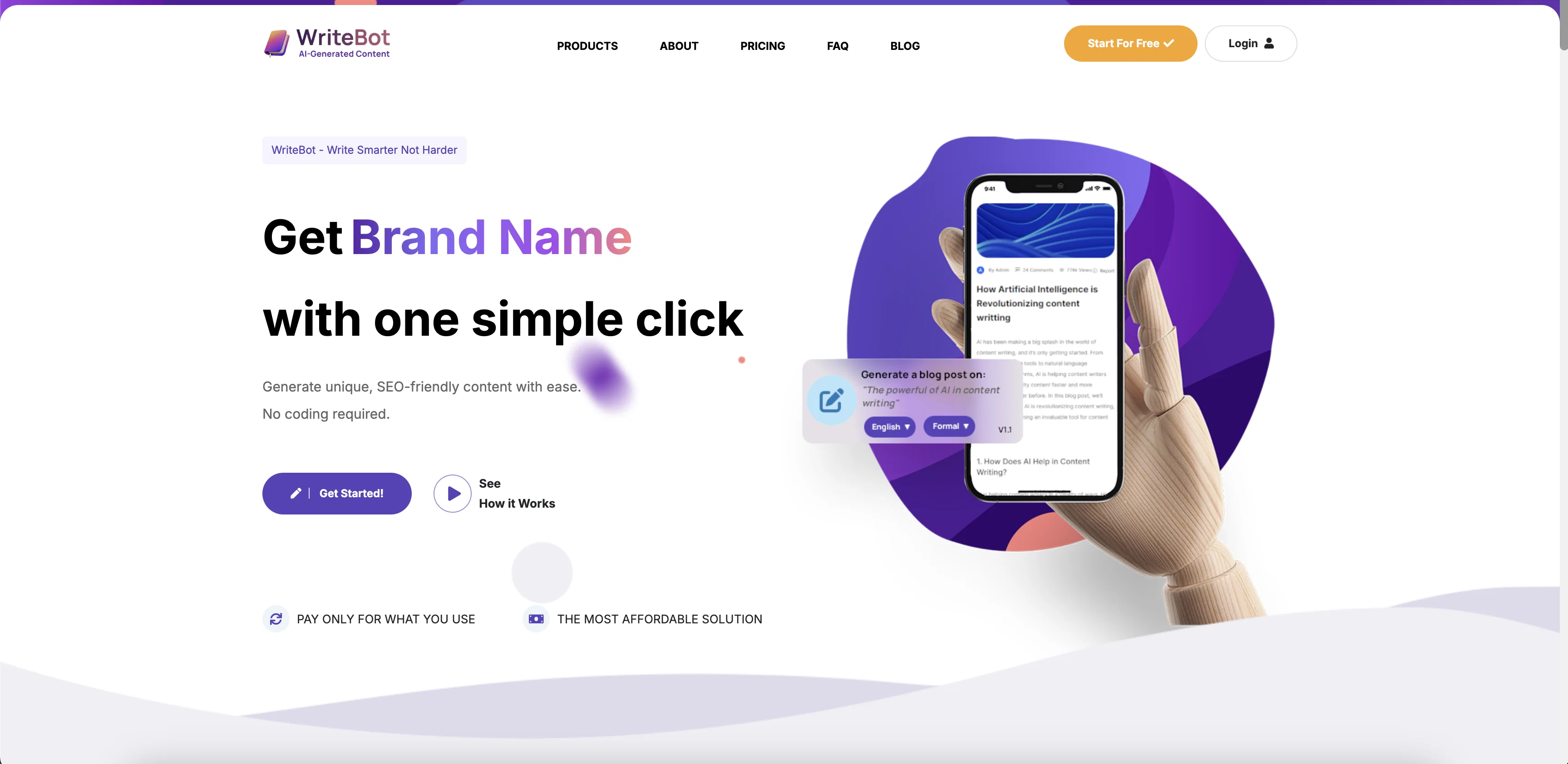 WriteBot.io screenshot
