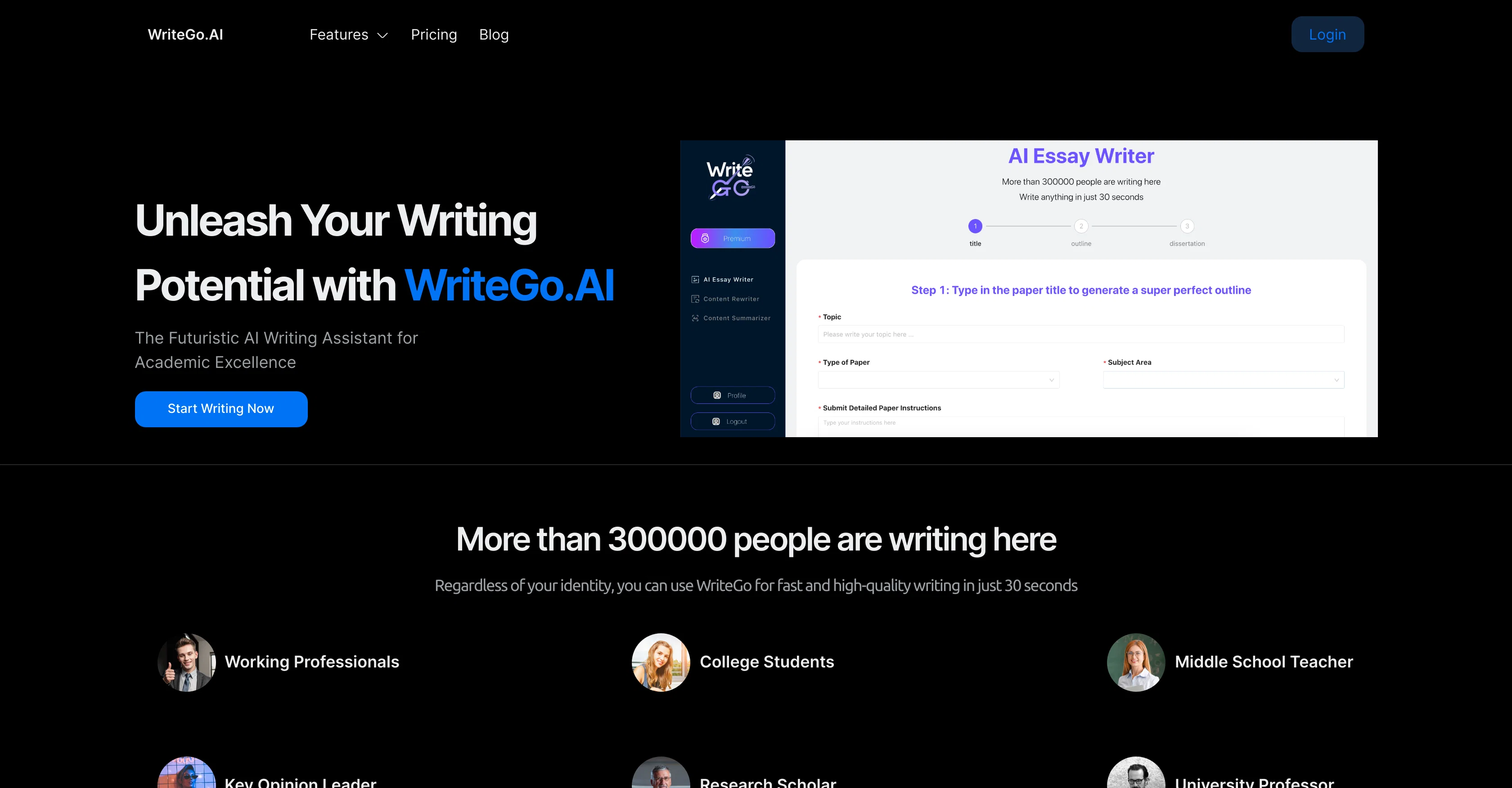 WriteGo screenshot