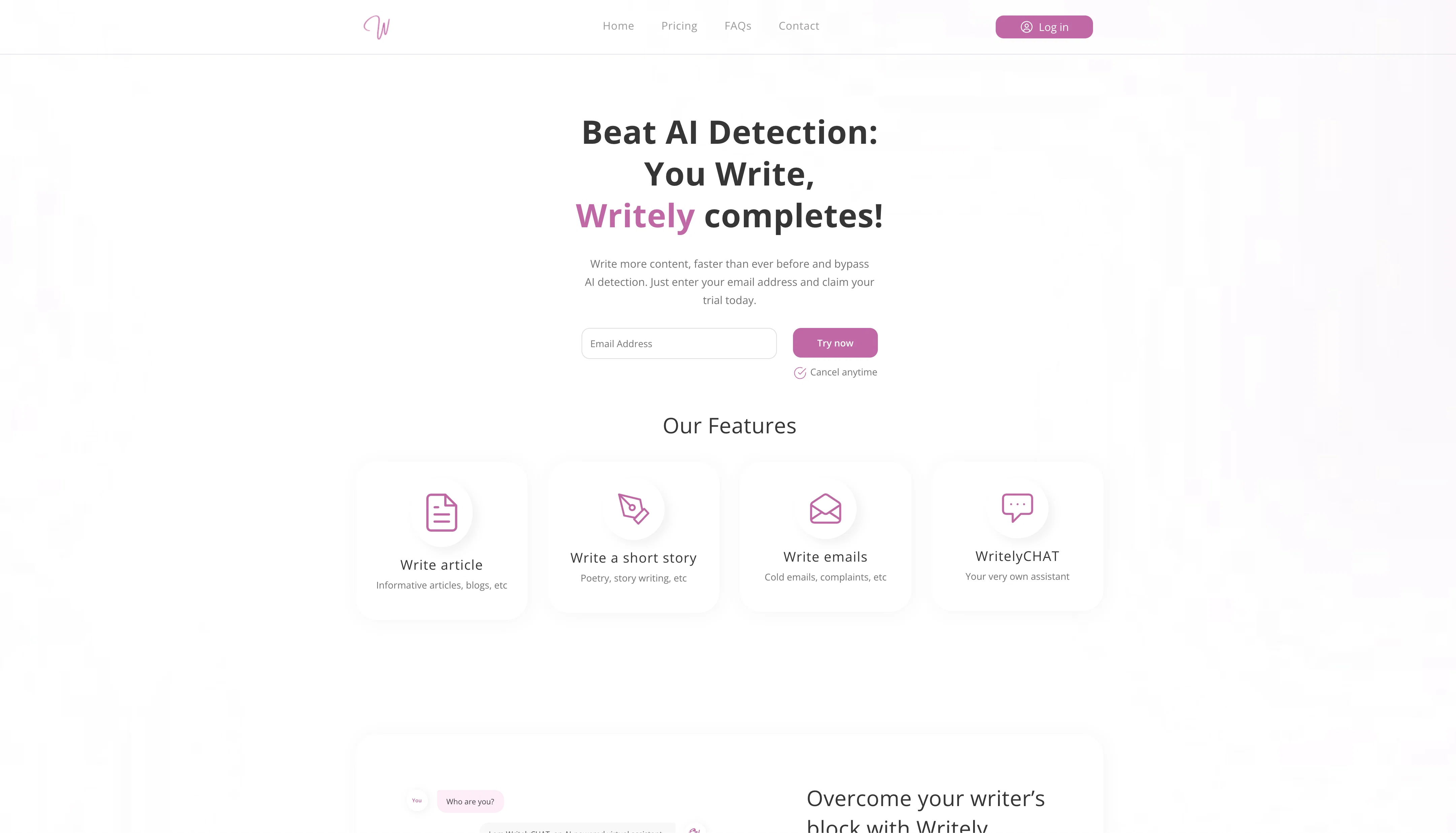 Writelyai screenshot