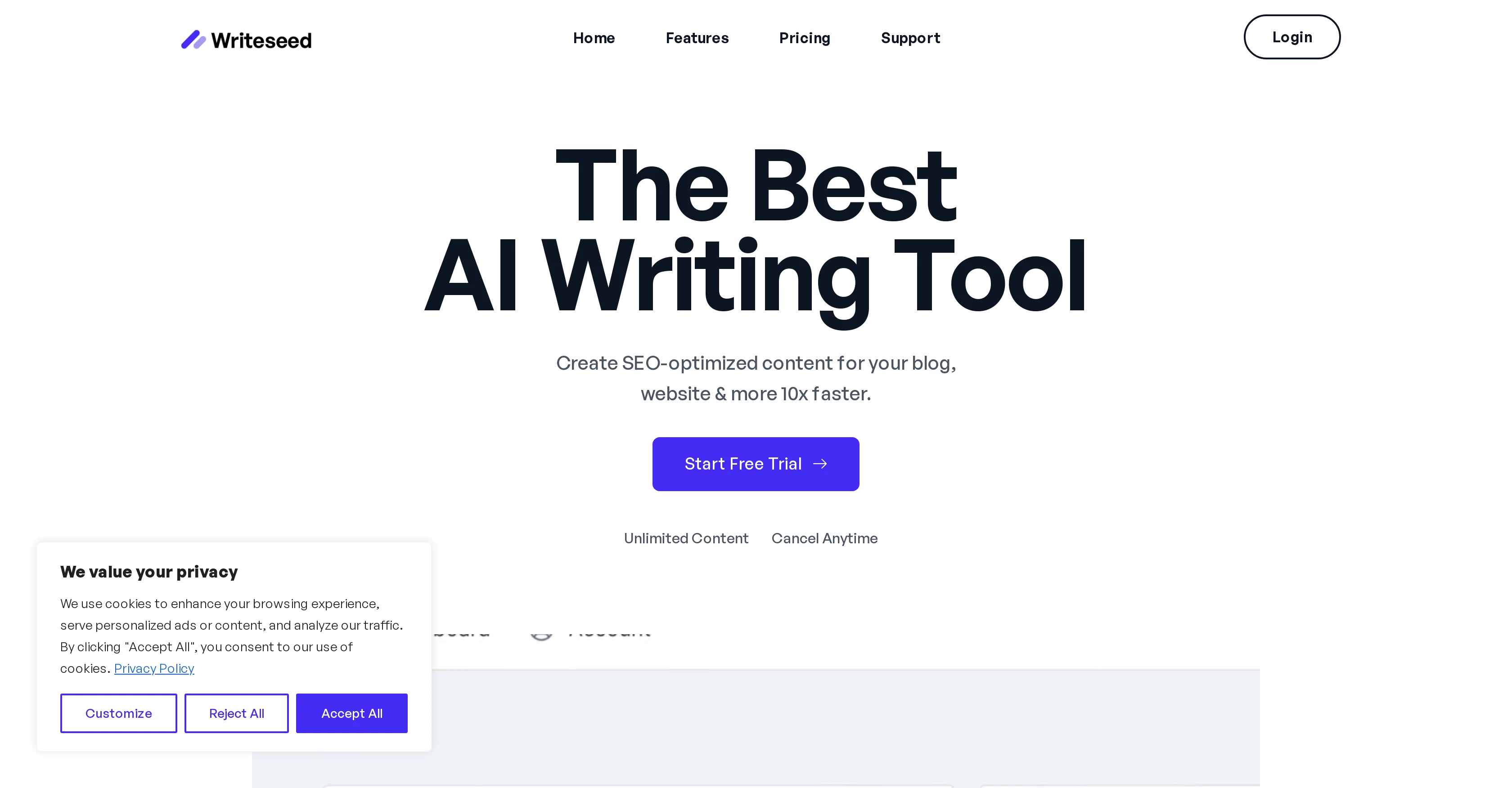 Writeseed screenshot