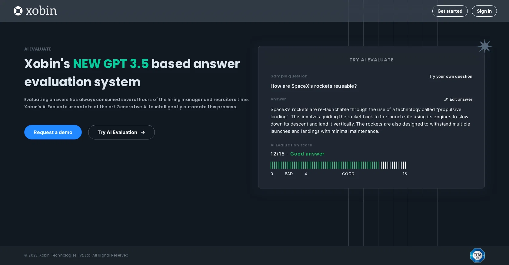 Xobin AI Evaluate screenshot