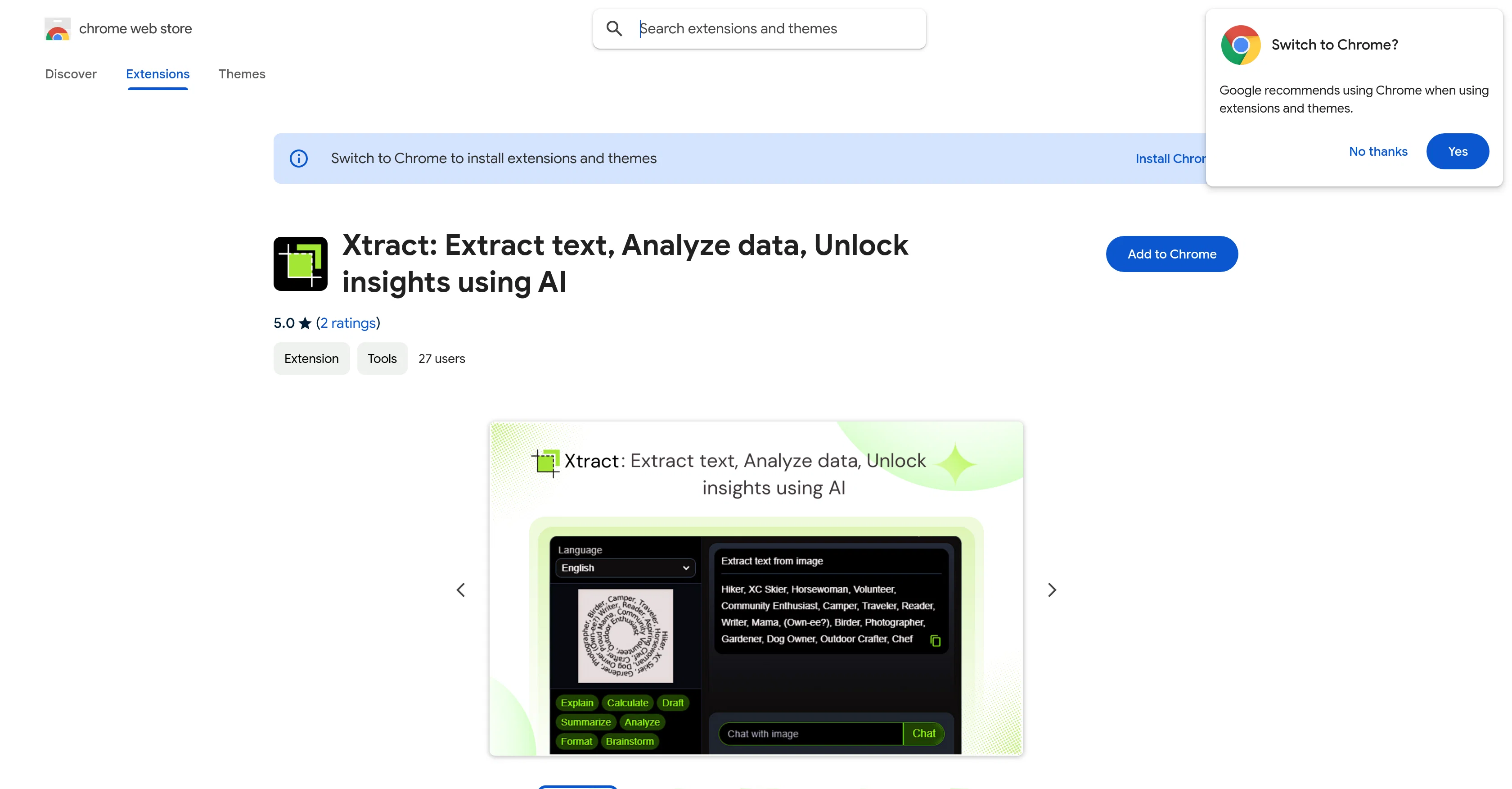 Xtract screenshot