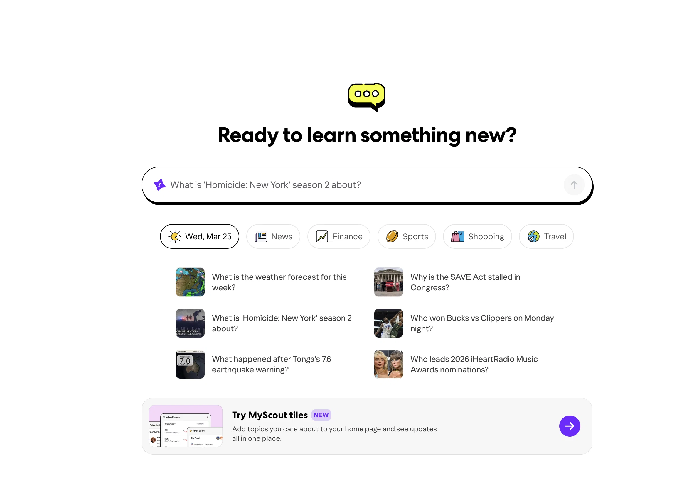 Yahoo Scout screenshot