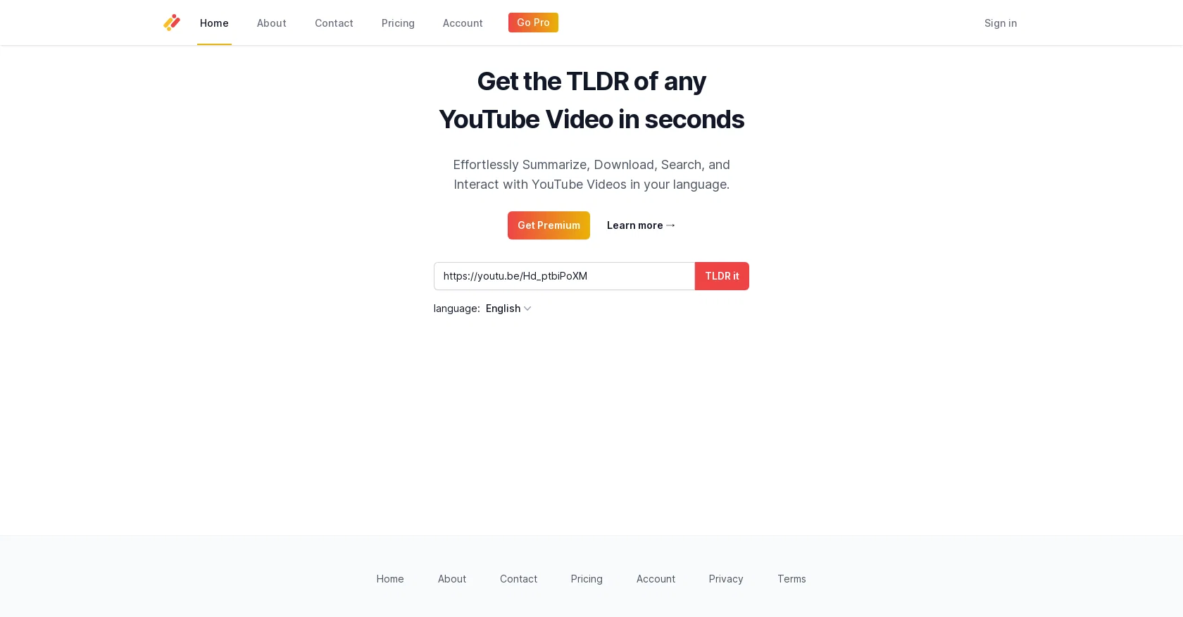 You-tldr screenshot