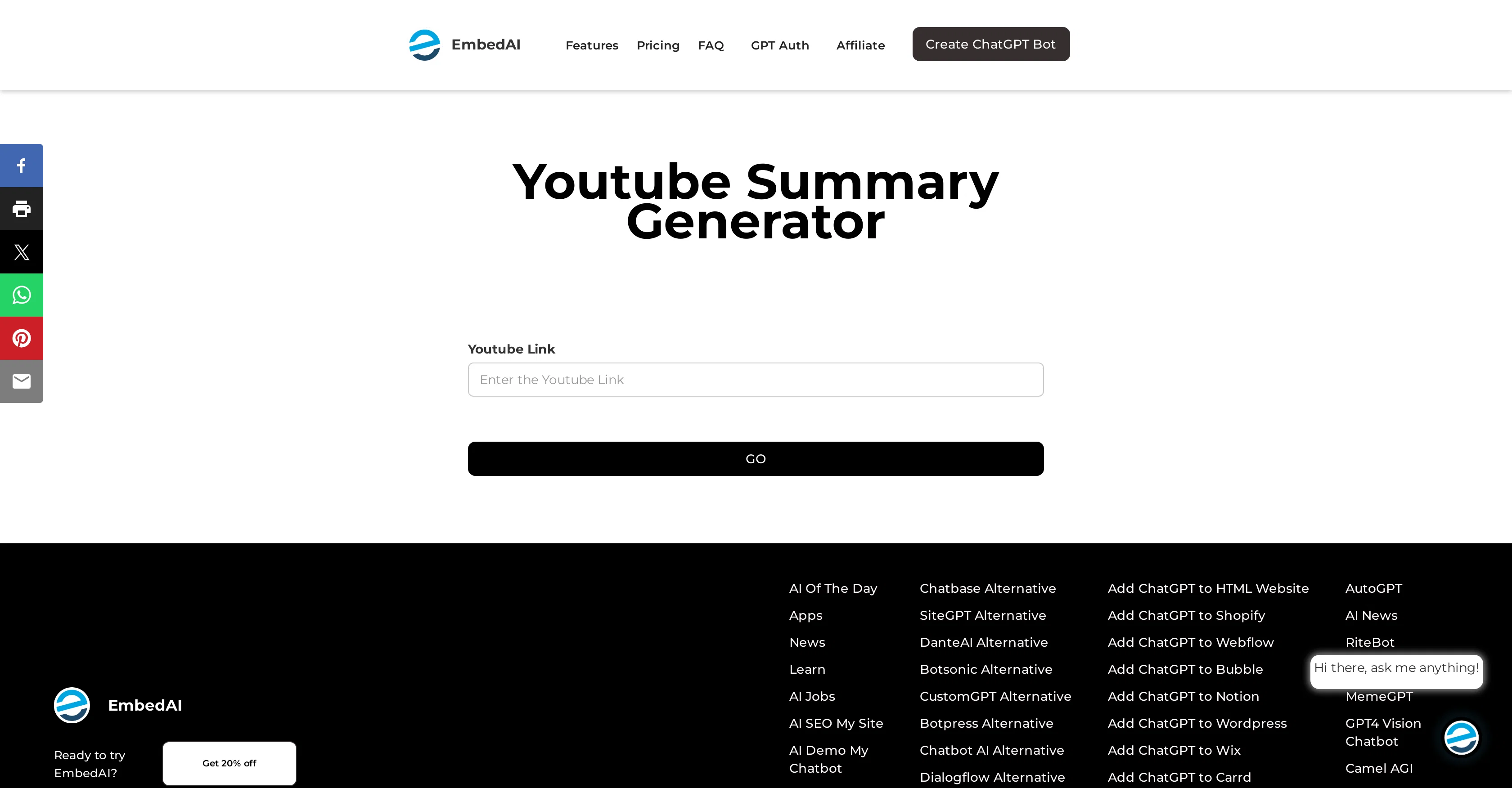 Youtube Summary Generator screenshot