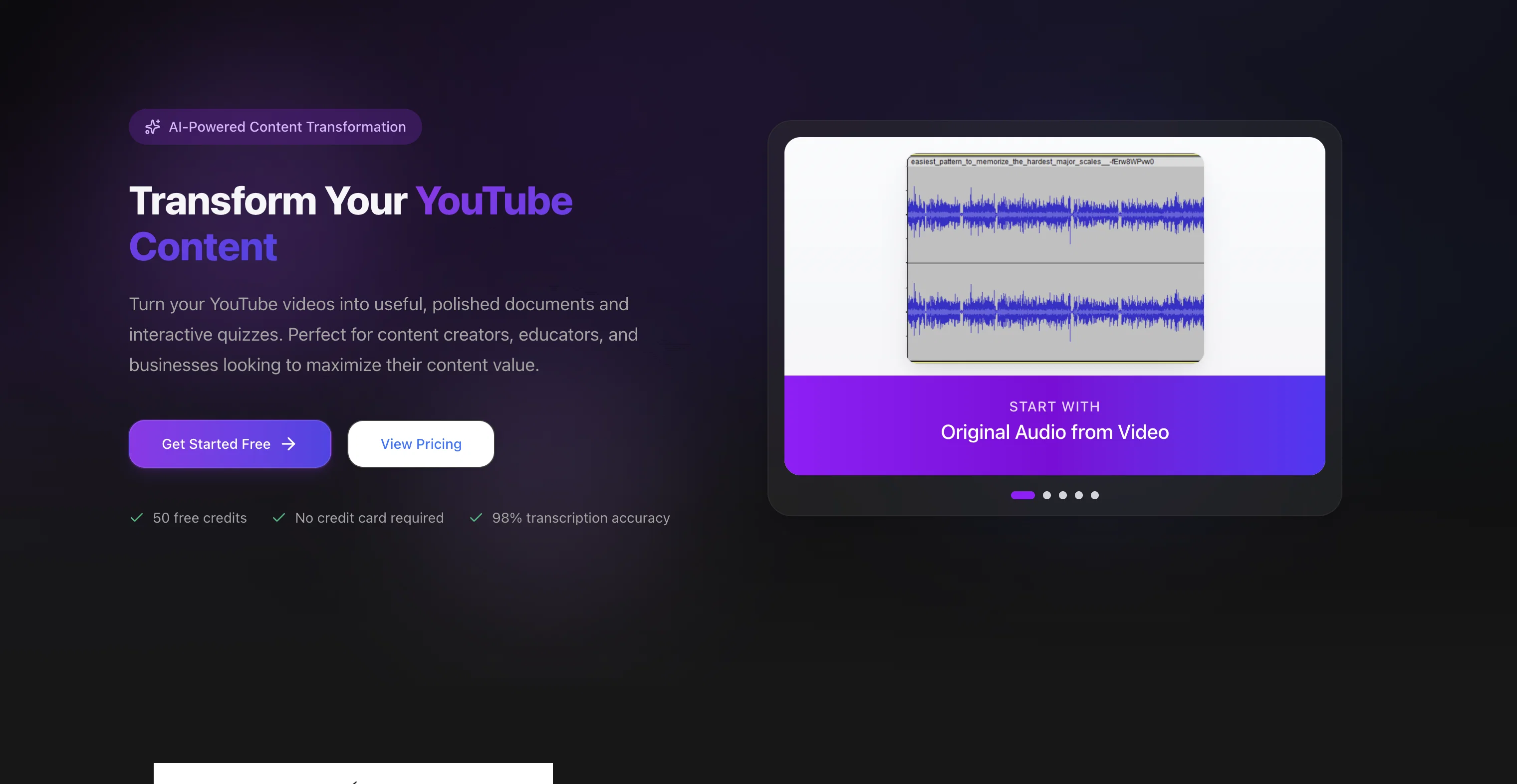 YouTube Transcript Optimizer screenshot
