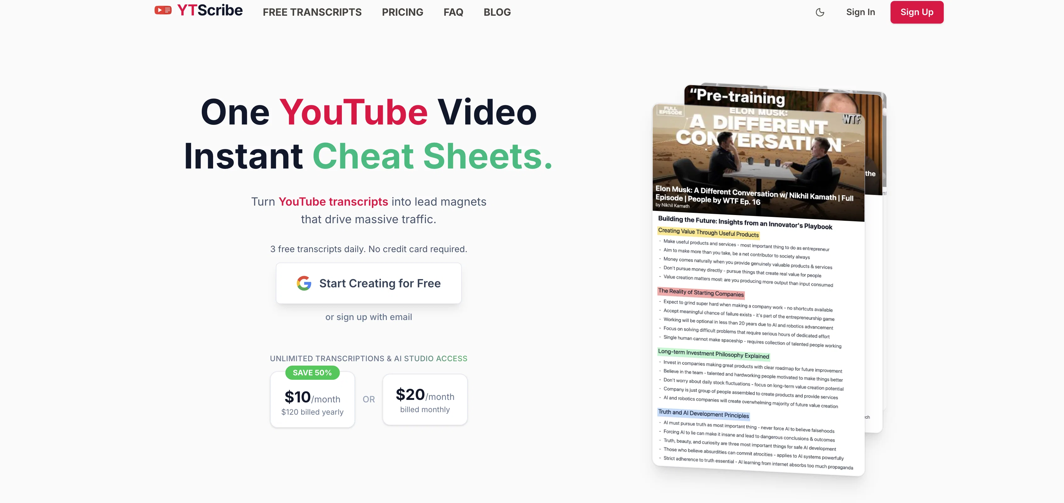YTScribe screenshot