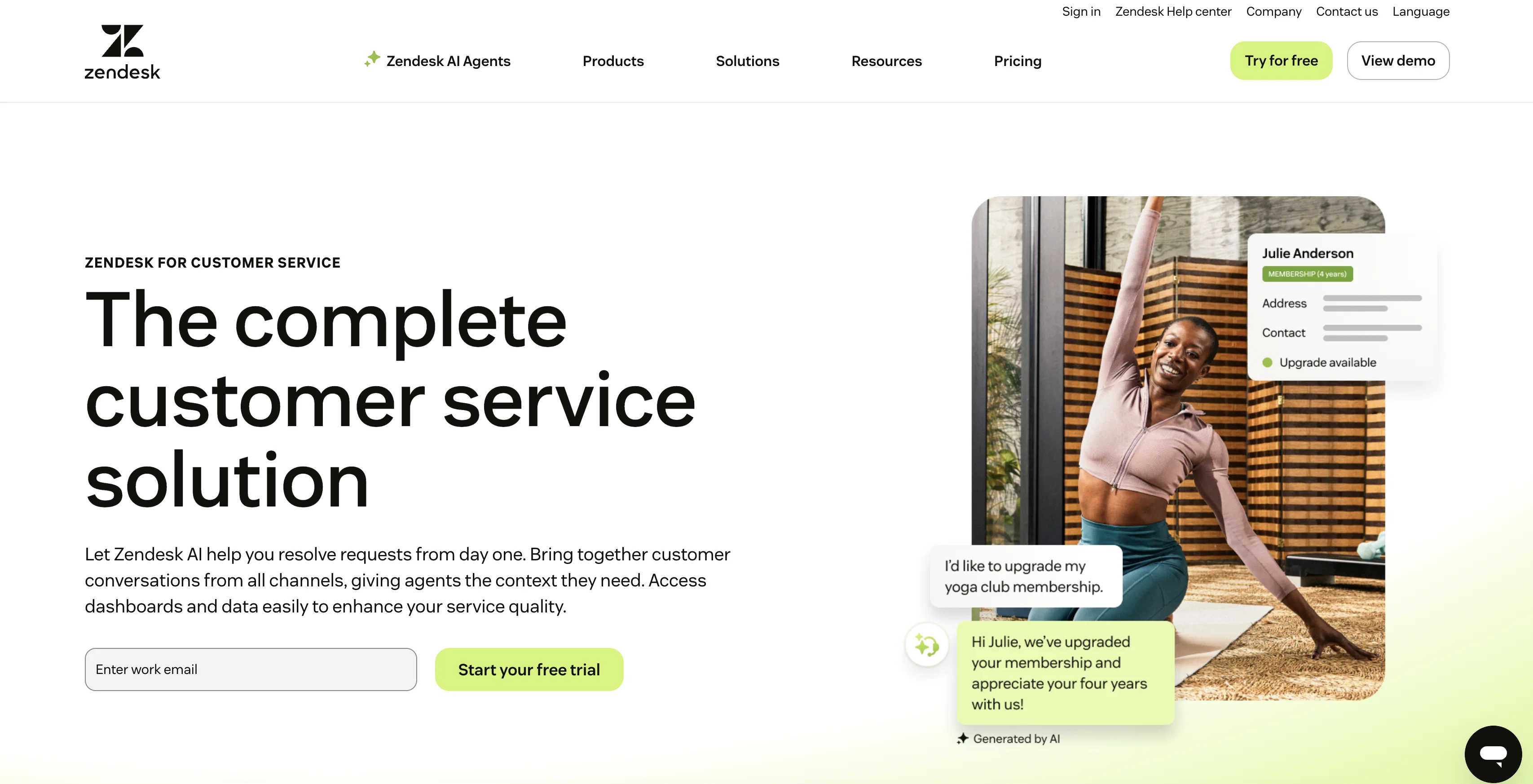 Zendesk | Service screenshot