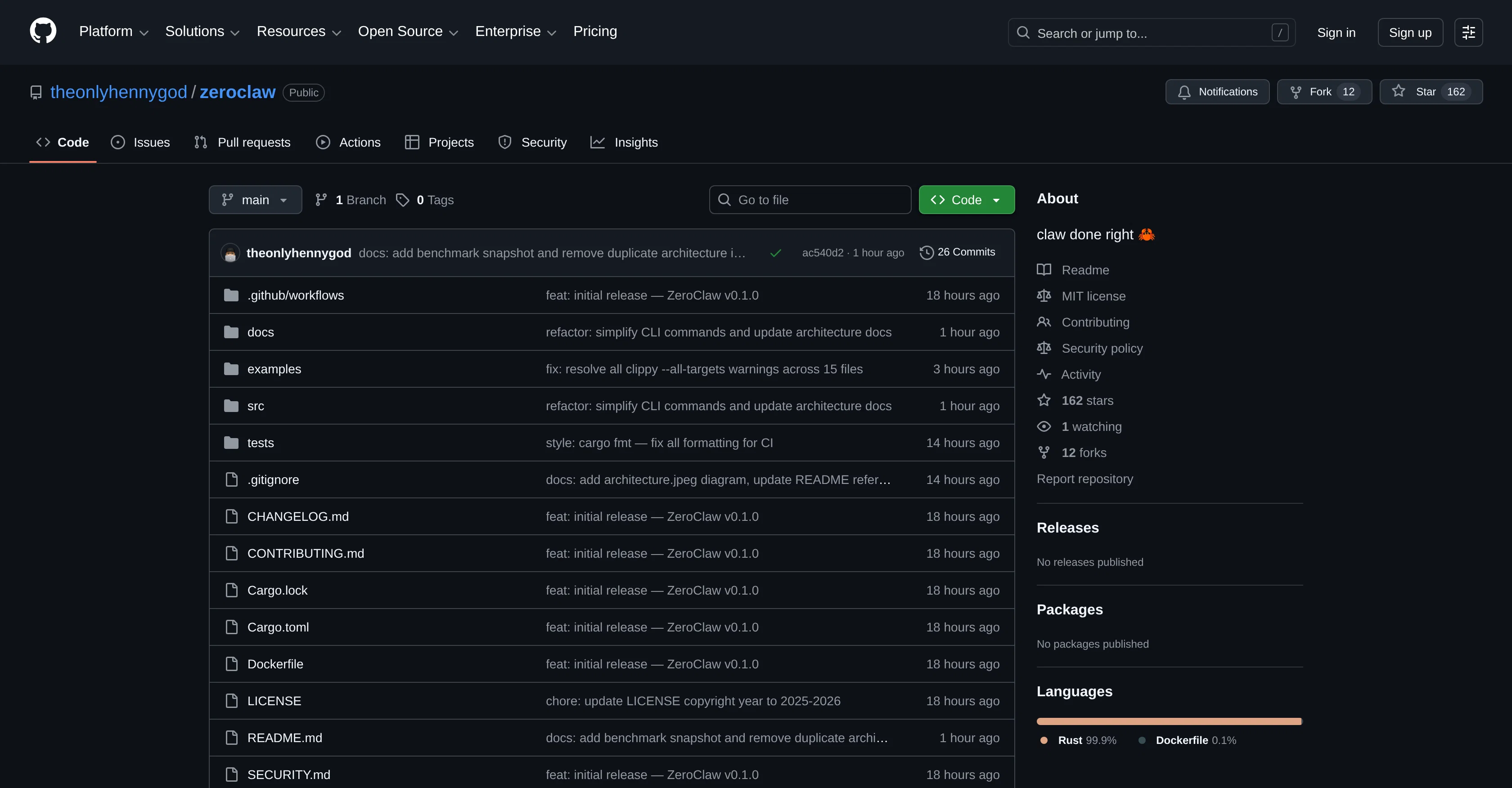 ZeroClaw screenshot