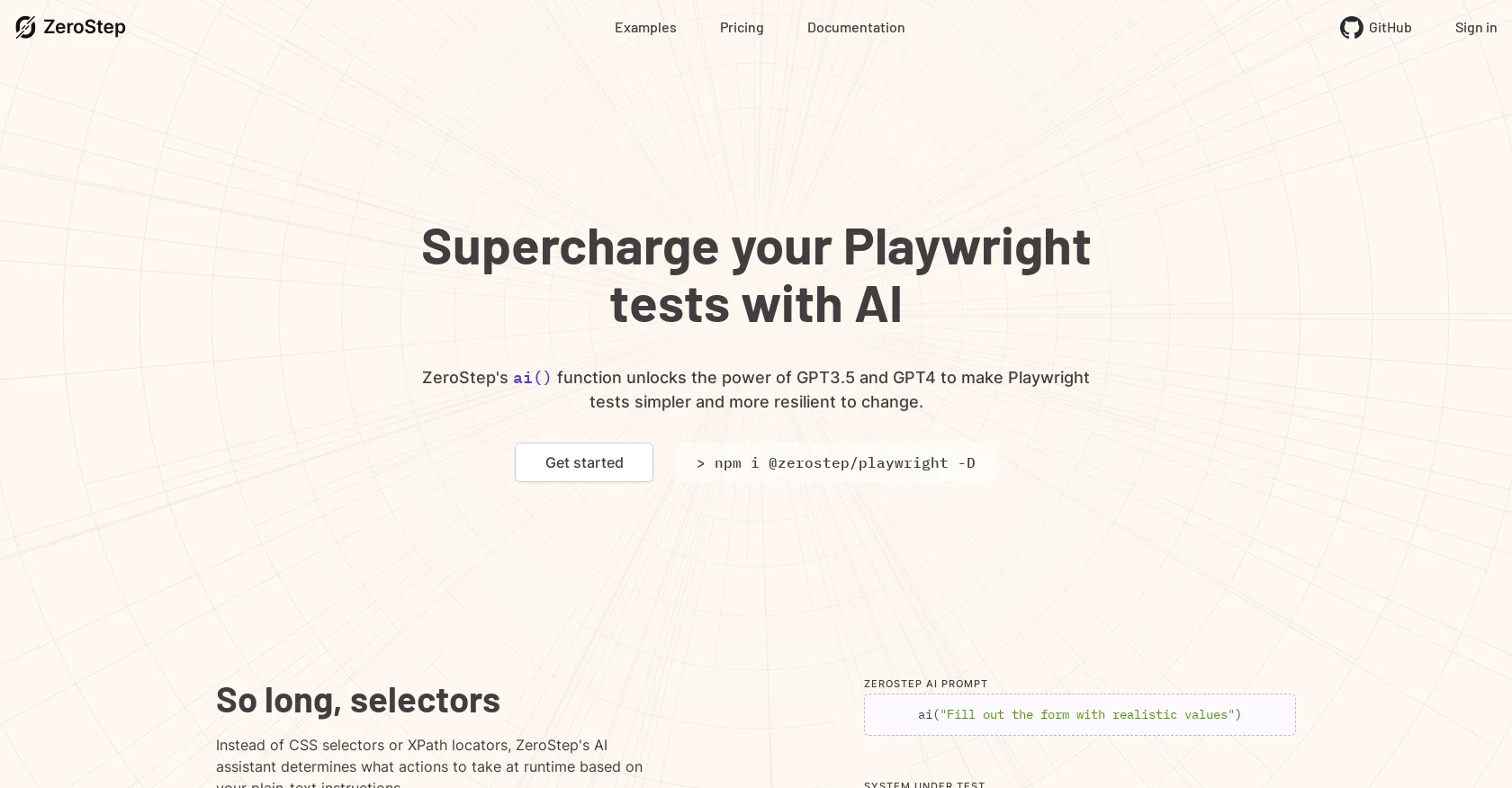 ZeroStep screenshot