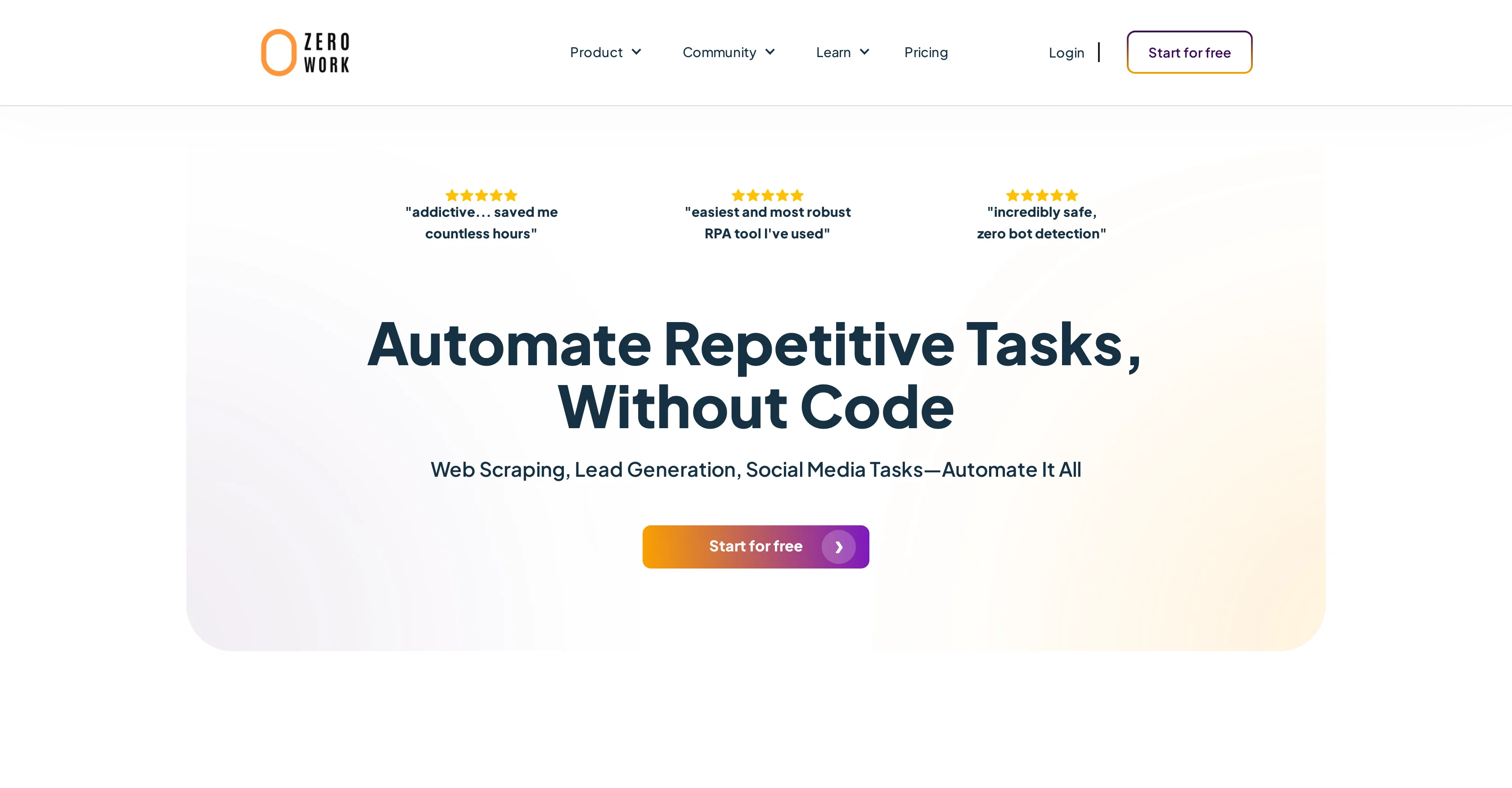 ZeroWork screenshot