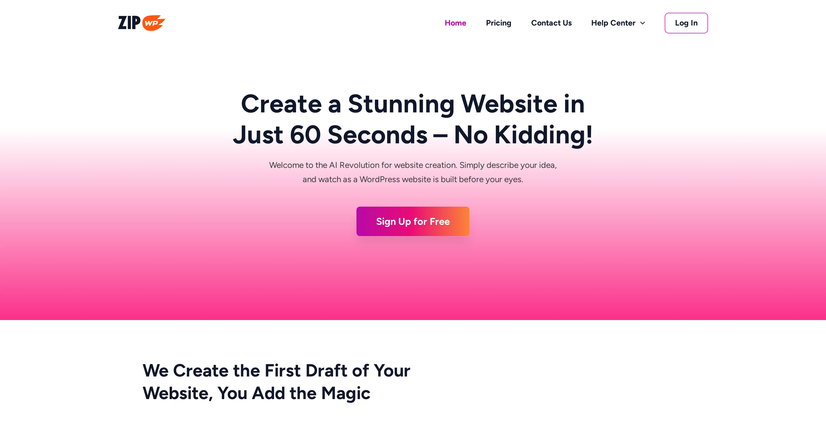 ZipWP screenshot