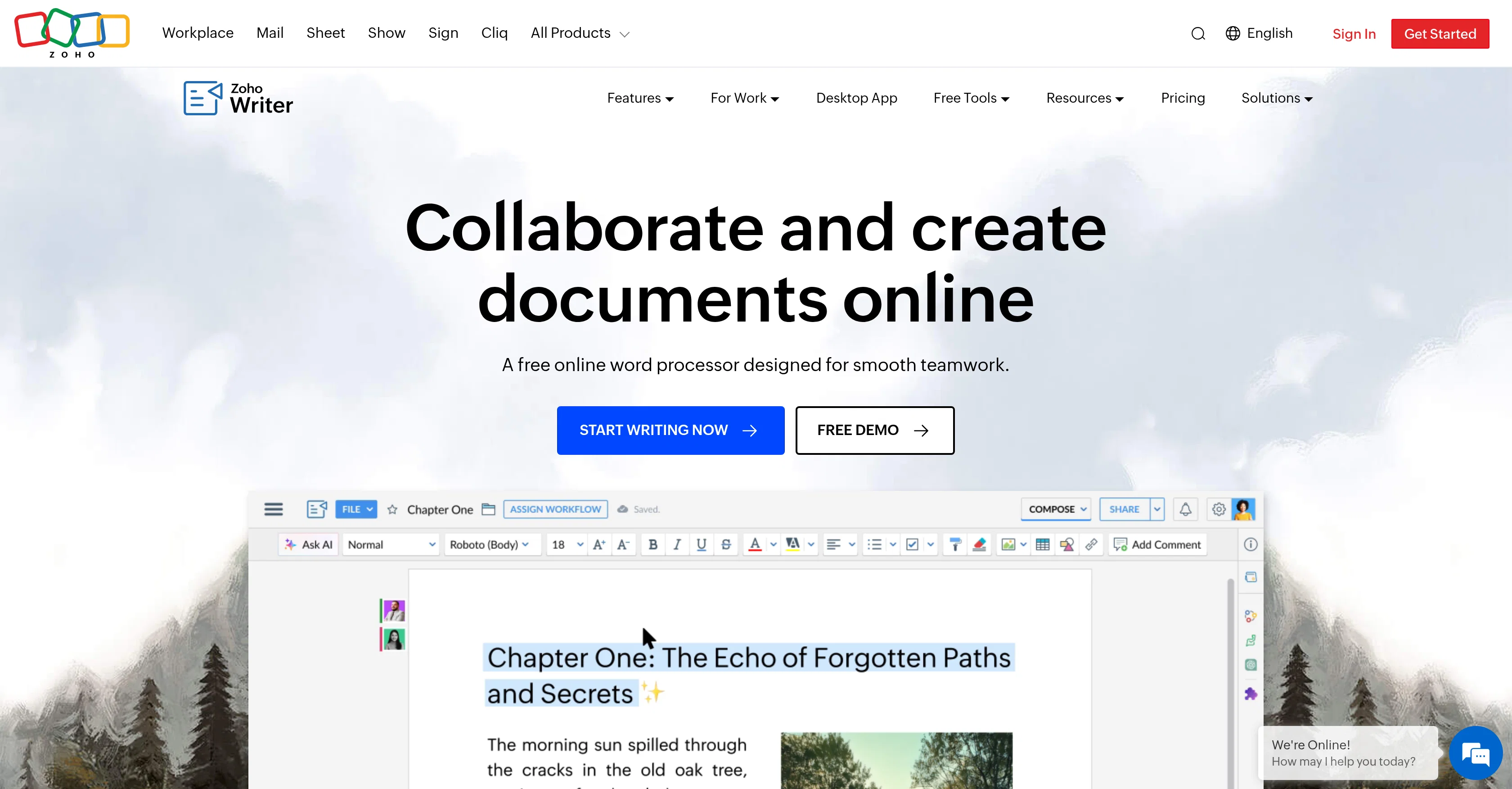 Zoho Writer screenshot
